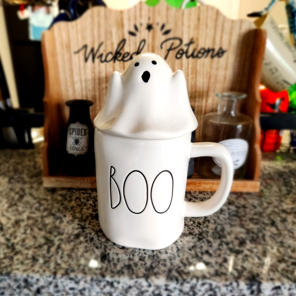 Rae Dunn | Halloween "Boo" Mug with Topper